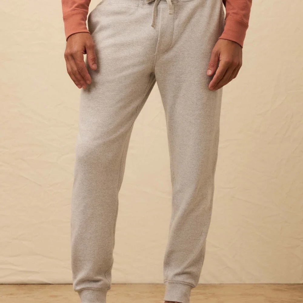 Faherty Legend Lounge Sweatpant Light Heather Grey XL NWT